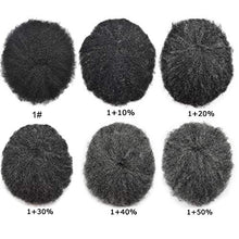 Load image into Gallery viewer, Gamay Hair  Afro Q6 Hair Units for Black Men French Lace Afro Toupee African American Kinky Curly Hair Unit - E-wigs Gamaytoupee