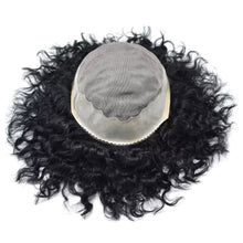 Load image into Gallery viewer, Gamay Hair Afro Ali-1 Fine Mono Toupee For Black Men 100% Human Hair Replacement System Durable Black Men Hair Unit For Thinning Hair - E-wigs Gamaytoupee