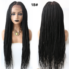 Load image into Gallery viewer, Gamay Hair LL603836C Long Braids Lace Front Wigs Hand Tied Heat Resistant Fiber Braided Hairstyle Box Braids Natural Looking 6 1/2"x13" For Black Women - E-wigs Gamaytoupee