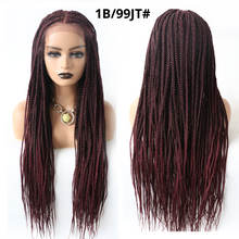 Load image into Gallery viewer, Gamay Hair LL603836C Long Braids Lace Front Wigs Hand Tied Heat Resistant Fiber Braided Hairstyle Box Braids Natural Looking 6 1/2"x13" For Black Women - E-wigs Gamaytoupee