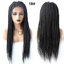 Load image into Gallery viewer, Gamay Hair LL603663A Box Braided Wig Kanekalon Synthetic Baby Hair Swiss Lace Front Glue-less Micro Hand Braided Heat Friendlly Fiber Swiss Lace Braided Wigs For Black Women - E-wigs Gamaytoupee