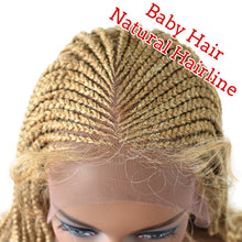 Cargar imagen en el visor de la galería, Gamay Hair LL603643A Hand Braided Swiss Lace Front Cornrow Box Braid Wigs with Baby Hair for Women Lightweight Synthetic Lace Frontal Twist Braided Replacement System - E-wigs Gamaytoupee