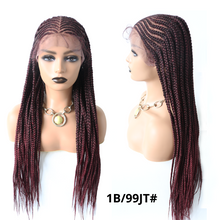 Load image into Gallery viewer, Gamay Hair LL603766A Lace Front Braided Wigs For Black Women With Baby Hair Cornrow Box Braid Wig 28" Hand Braided Wig Heat Friendly Synthetic Fiber Micro Braids Wig - E-wigs Gamaytoupee