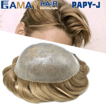 Load image into Gallery viewer, Gamay Hair PAPY-J Mens Toupee 0.12MM Clear Poly Hairpieces Invisible Hairline Remy Human Hair Units Durable Hair Replacement System For Men - E-wigs Gamaytoupee