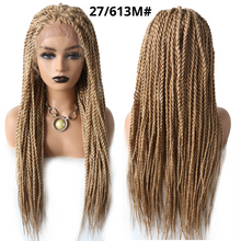 Load image into Gallery viewer, Gamay Hair LL603663A Box Braided Wig Kanekalon Synthetic Baby Hair Swiss Lace Front Glue-less Micro Hand Braided Heat Friendlly Fiber Swiss Lace Braided Wigs For Black Women - E-wigs Gamaytoupee