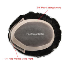Load image into Gallery viewer, all colors men's toupee hair replacement system men's hair unit men's hair wigs