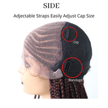 Load image into Gallery viewer, Gamay Hair LL603766A Lace Front Braided Wigs For Black Women With Baby Hair Cornrow Box Braid Wig 28" Hand Braided Wig Heat Friendly Synthetic Fiber Micro Braids Wig - E-wigs Gamaytoupee