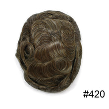 Charger l'image dans la galerie, Gamay Hair P1-4-8 French Lace Men's Hair System Durable Tape Attached PU Around Perimeter Men's Hairpiece - E-wigs Gamaytoupee