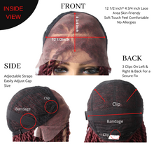 Load image into Gallery viewer, Gamay Hair LL603663A Box Braided Wig Kanekalon Synthetic Baby Hair Swiss Lace Front Glue-less Micro Hand Braided Heat Friendlly Fiber Swiss Lace Braided Wigs For Black Women - E-wigs Gamaytoupee