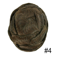 Charger l'image dans la galerie, Gamay Hair P1-4-8 French Lace Men's Hair System Durable Tape Attached PU Around Perimeter Men's Hairpiece - E-wigs Gamaytoupee