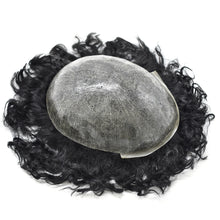 Load image into Gallery viewer, Gamay Hair PU-H 20MM  Toupee For Men Injected PU Full Thin Skin 100% Real Human Hair Kinky Curly Hair Units  Mens Hairpieces - E-wigs Gamaytoupee