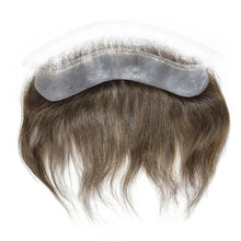 Load image into Gallery viewer, Gamay Hair Half  Lace Half Pu V Shape Mens Frontal Hairline Hairpiece Invisible Human Hair Piece Mens Frontal Hair Patch 6" - E-wigs Gamaytoupee