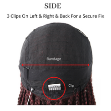Load image into Gallery viewer, Gamay Hair LL603766A Lace Front Braided Wigs For Black Women With Baby Hair Cornrow Box Braid Wig 28" Hand Braided Wig Heat Friendly Synthetic Fiber Micro Braids Wig - E-wigs Gamaytoupee
