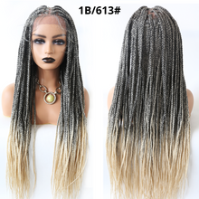 Load image into Gallery viewer, Gamay Hair LL603836C Long Braids Lace Front Wigs Hand Tied Heat Resistant Fiber Braided Hairstyle Box Braids Natural Looking 6 1/2"x13" For Black Women - E-wigs Gamaytoupee