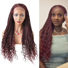 Cargar imagen en el visor de la galería, Gamay Hair LL603643A Hand Braided Swiss Lace Front Cornrow Box Braid Wigs with Baby Hair for Women Lightweight Synthetic Lace Frontal Twist Braided Replacement System - E-wigs Gamaytoupee