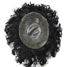 Load image into Gallery viewer, Gamay Hair PU-H 20MM  Toupee For Men Injected PU Full Thin Skin 100% Real Human Hair Kinky Curly Hair Units  Mens Hairpieces - E-wigs Gamaytoupee