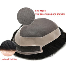 Load image into Gallery viewer, all colors men's toupee hair replacement system men's hair unit men's hair wigs