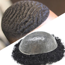 Load image into Gallery viewer, Gamay Hair PU AFRO-H Toupee For Black Men Injected PU 100% Real Human Hair Kinky Curly Hair Units African American Mens Hairpieces - E-wigs Gamaytoupee