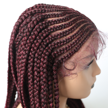 Load image into Gallery viewer, Gamay Hair LL603766A Lace Front Braided Wigs For Black Women With Baby Hair Cornrow Box Braid Wig 28" Hand Braided Wig Heat Friendly Synthetic Fiber Micro Braids Wig - E-wigs Gamaytoupee