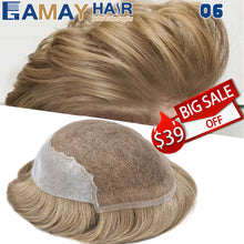 Load image into Gallery viewer, Gamay Hair Q6 Men's Toupee: The Ultimate in Comfort, Breathability, and Natural Appearance with Swiss Materials - E-wigs Gamaytoupee