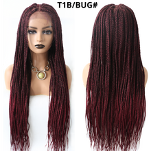 Load image into Gallery viewer, Gamay Hair LL603836C Long Braids Lace Front Wigs Hand Tied Heat Resistant Fiber Braided Hairstyle Box Braids Natural Looking 6 1/2"x13" For Black Women - E-wigs Gamaytoupee