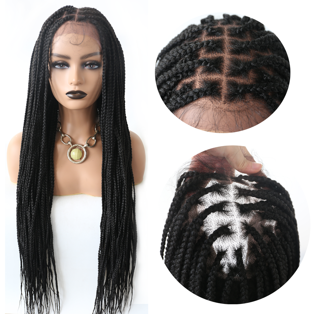 Gamay Hair LL603836C Long Braids Lace Front Wigs Hand Tied Heat Resist