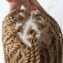 Load image into Gallery viewer, Gamay Hair LL603663A Box Braided Wig Kanekalon Synthetic Baby Hair Swiss Lace Front Glue-less Micro Hand Braided Heat Friendlly Fiber Swiss Lace Braided Wigs For Black Women - E-wigs Gamaytoupee