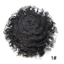 Cargar imagen en el visor de la galería, Gamay Hair Ali-1 20MM Kinky Curly Hair Fine Mono Toupee para hombres Sistema de cabello humano Encaje Poly Skin NPU alrededor de pelucas para hombres Piezas de cabello para hombres 
