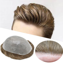 Load image into Gallery viewer, Gamay Hair Ultra Thin Skin 0.04mm V-looped Mens Toupee  Remy Human Hair  With Invisable Hairline Hair System Toupee for Men For Hair Loss - E-wigs Gamaytoupee
