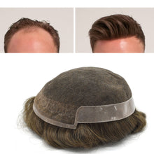 Charger l&#39;image dans la galerie, Gamay Hair OCTAGON Men&#39;s Toupee,Human Hair System with French Lace and Poly Coating for Natural Look and Durability - E-wigs Gamaytoupee
