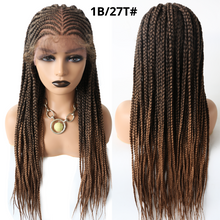 Charger l&#39;image dans la galerie, Gamay Hair LL603766A Lace Front Braided Wigs For Black Women With Baby Hair Cornrow Box Braid Wig 28&quot; Hand Braided Wig Heat Friendly Synthetic Fiber Micro Braids Wig - E-wigs Gamaytoupee
