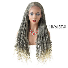 Cargar imagen en el visor de la galería, Gamay Hair LL603643A Hand Braided Swiss Lace Front Cornrow Box Braid Wigs with Baby Hair for Women Lightweight Synthetic Lace Frontal Twist Braided Replacement System - E-wigs Gamaytoupee
