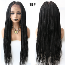 Load image into Gallery viewer, Gamay Hair LL603836C Long Braids Lace Front Wigs Hand Tied Heat Resistant Fiber Braided Hairstyle Box Braids Natural Looking 6 1/2&quot;x13&quot; For Black Women - E-wigs Gamaytoupee
