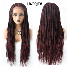 Load image into Gallery viewer, Gamay Hair LL603836C Long Braids Lace Front Wigs Hand Tied Heat Resistant Fiber Braided Hairstyle Box Braids Natural Looking 6 1/2&quot;x13&quot; For Black Women - E-wigs Gamaytoupee
