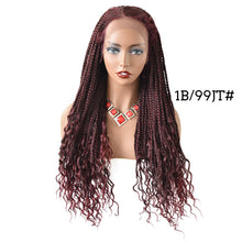 Cargar imagen en el visor de la galería, Gamay Hair LL603643A Hand Braided Swiss Lace Front Cornrow Box Braid Wigs with Baby Hair for Women Lightweight Synthetic Lace Frontal Twist Braided Replacement System - E-wigs Gamaytoupee
