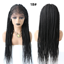 Charger l&#39;image dans la galerie, Gamay Hair LL603766A Lace Front Braided Wigs For Black Women With Baby Hair Cornrow Box Braid Wig 28&quot; Hand Braided Wig Heat Friendly Synthetic Fiber Micro Braids Wig - E-wigs Gamaytoupee
