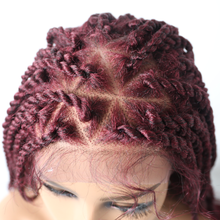 Carica l&#39;immagine nel visualizzatore di Gallery, Gamay Hair LL603663A Box Braided Wig Kanekalon Synthetic Baby Hair Swiss Lace Front Glue-less Micro Hand Braided Heat Friendlly Fiber Swiss Lace Braided Wigs For Black Women - E-wigs Gamaytoupee
