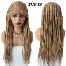 Cargar imagen en el visor de la galería, Gamay Hair LL603766A Lace Front Braided Wigs For Black Women With Baby Hair Cornrow Box Braid Wig 28&quot; Hand Braided Wig Heat Friendly Synthetic Fiber Micro Braids Wig - E-wigs Gamaytoupee
