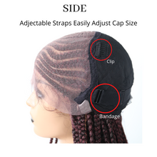 Load image into Gallery viewer, Gamay Hair LL603766A Lace Front Braided Wigs For Black Women With Baby Hair Cornrow Box Braid Wig 28&quot; Hand Braided Wig Heat Friendly Synthetic Fiber Micro Braids Wig - E-wigs Gamaytoupee
