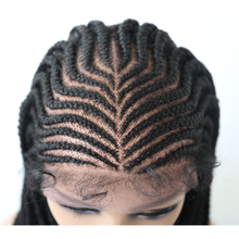 Cargar imagen en el visor de la galería, Gamay Hair LL603766A Lace Front Braided Wigs For Black Women With Baby Hair Cornrow Box Braid Wig 28&quot; Hand Braided Wig Heat Friendly Synthetic Fiber Micro Braids Wig - E-wigs Gamaytoupee
