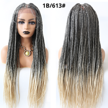 Carica l&#39;immagine nel visualizzatore di Gallery, Gamay Hair LL603836C Long Braids Lace Front Wigs Hand Tied Heat Resistant Fiber Braided Hairstyle Box Braids Natural Looking 6 1/2&quot;x13&quot; For Black Women - E-wigs Gamaytoupee
