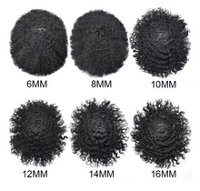 Load image into Gallery viewer, Gamay Hair Afro Toupee for Black Men Full Swiss Lace Hair Units African American Mens Hair System Kink Curly Wigs Units - E-wigs Gamaytoupee
