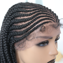 Carica l&#39;immagine nel visualizzatore di Gallery, Gamay Hair LL603766A Lace Front Braided Wigs For Black Women With Baby Hair Cornrow Box Braid Wig 28&quot; Hand Braided Wig Heat Friendly Synthetic Fiber Micro Braids Wig - E-wigs Gamaytoupee
