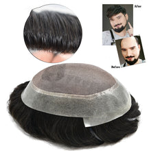 Load image into Gallery viewer, all colors men&#39;s toupee hair replacement system men&#39;s hair unit men&#39;s hair wigs
