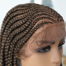 Carica l&#39;immagine nel visualizzatore di Gallery, Gamay Hair LL603766A Lace Front Braided Wigs For Black Women With Baby Hair Cornrow Box Braid Wig 28&quot; Hand Braided Wig Heat Friendly Synthetic Fiber Micro Braids Wig - E-wigs Gamaytoupee
