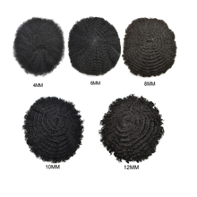 Load image into Gallery viewer, Gamay Hair  Afro Q6 Hair Units for Black Men French Lace Afro Toupee African American Kinky Curly Hair Unit - E-wigs Gamaytoupee
