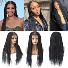 Carica l&#39;immagine nel visualizzatore di Gallery, Gamay Hair LL603001G 31&quot; Long Braids Lace Front Wigs Hand Tied Heat Resistant Fiber Braided Box Braids Natural Looking 11&quot;x5.5&quot;For Black Women - E-wigs Gamaytoupee
