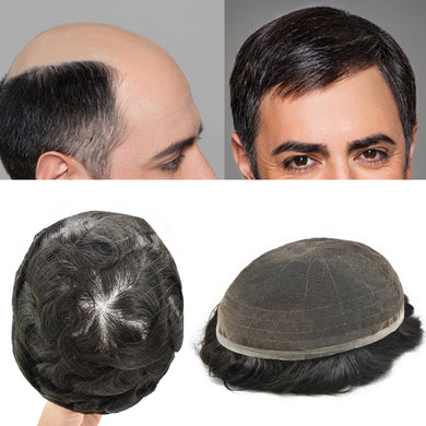 Gamay Hair Full French Lace Toupee for Men | Premium Human Hair System with Natural Hairline and Breathable Base - E-wigs Gamaytoupee