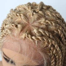 Carica l&#39;immagine nel visualizzatore di Gallery, Gamay Hair LL603663A Box Braided Wig Kanekalon Synthetic Baby Hair Swiss Lace Front Glue-less Micro Hand Braided Heat Friendlly Fiber Swiss Lace Braided Wigs For Black Women - E-wigs Gamaytoupee
